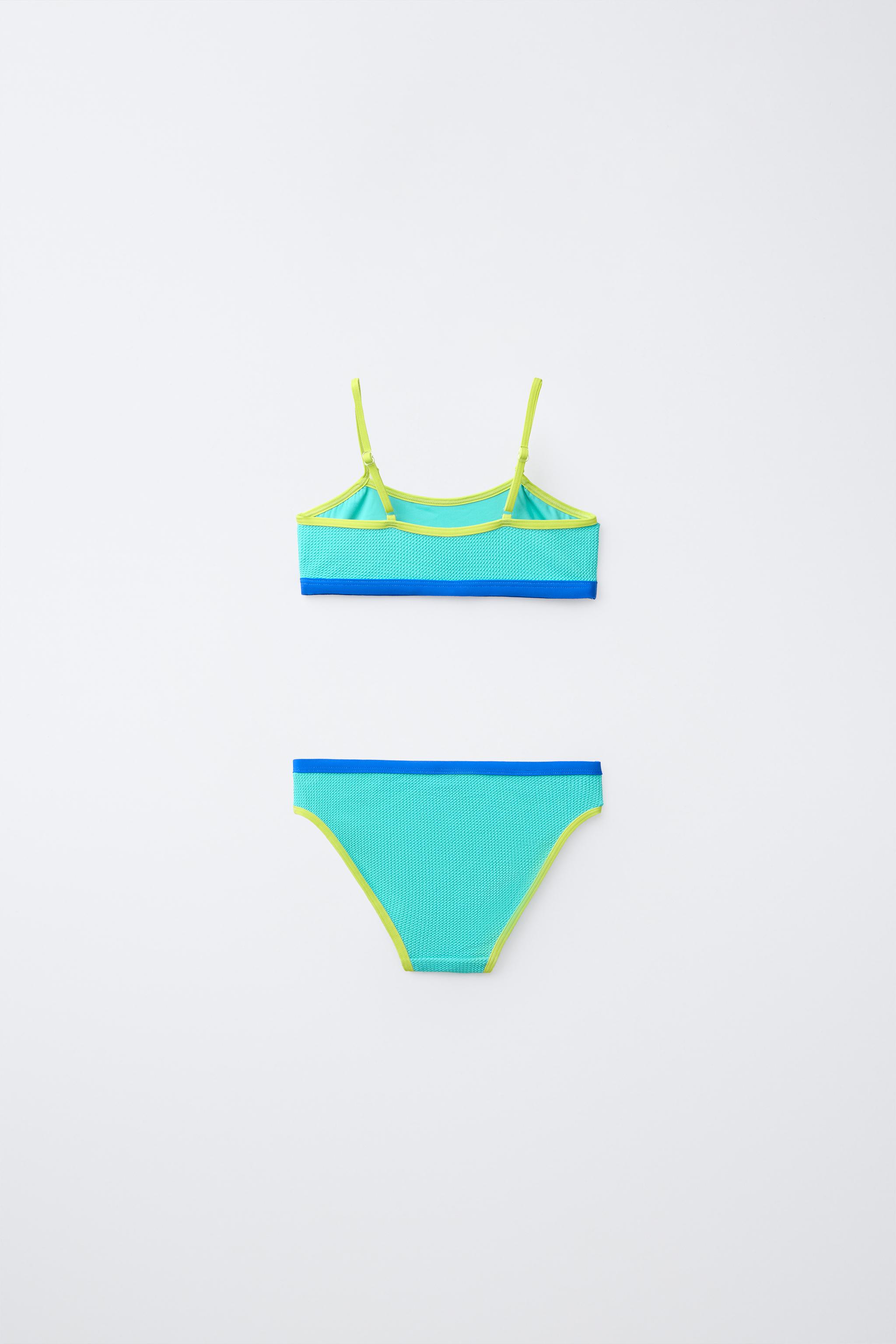 AGES 6-14 / CONTRASTING PIPING BIKINI